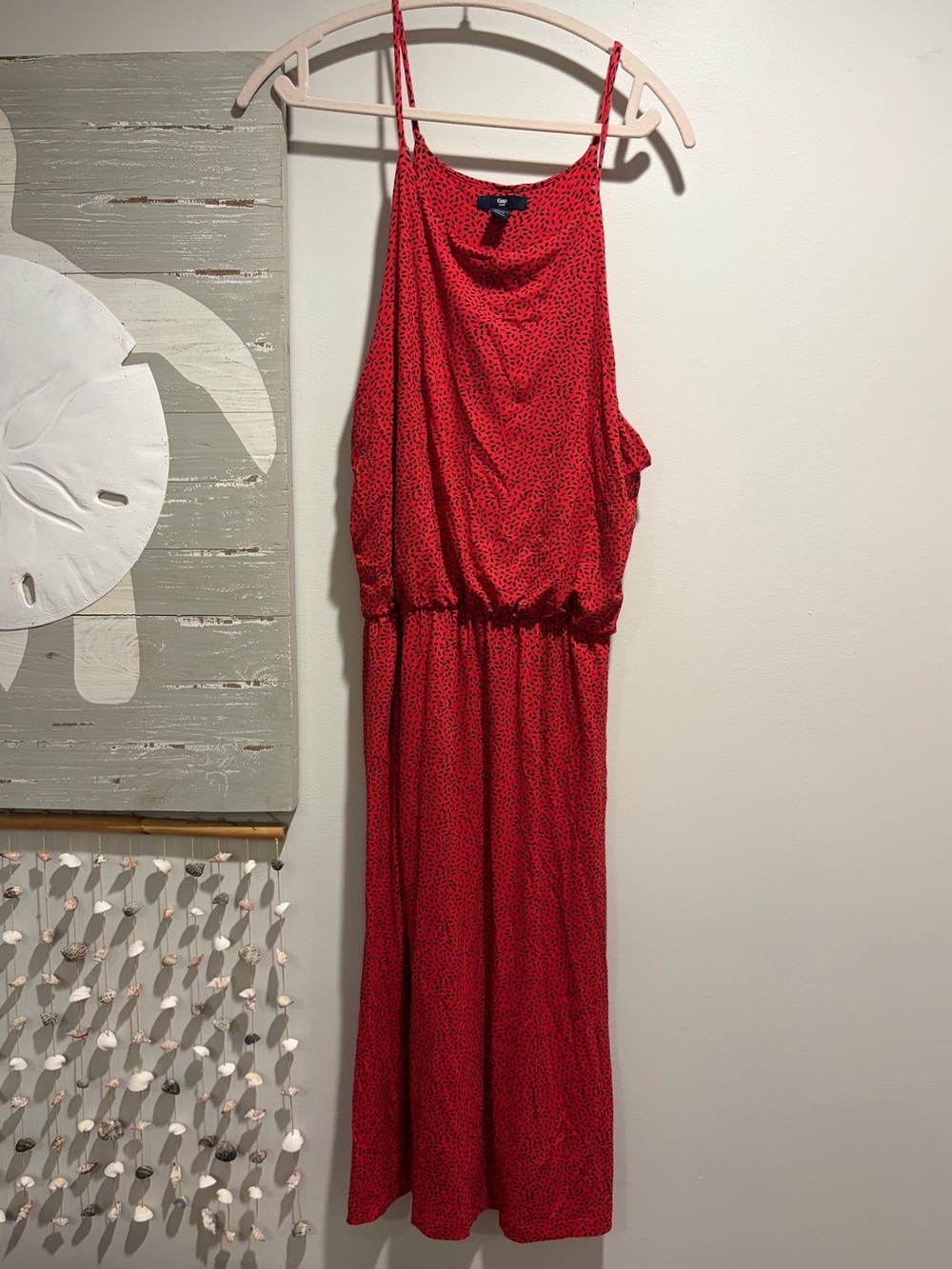 NWOT GAP Factory Red Spaghetti-Strap Dress
